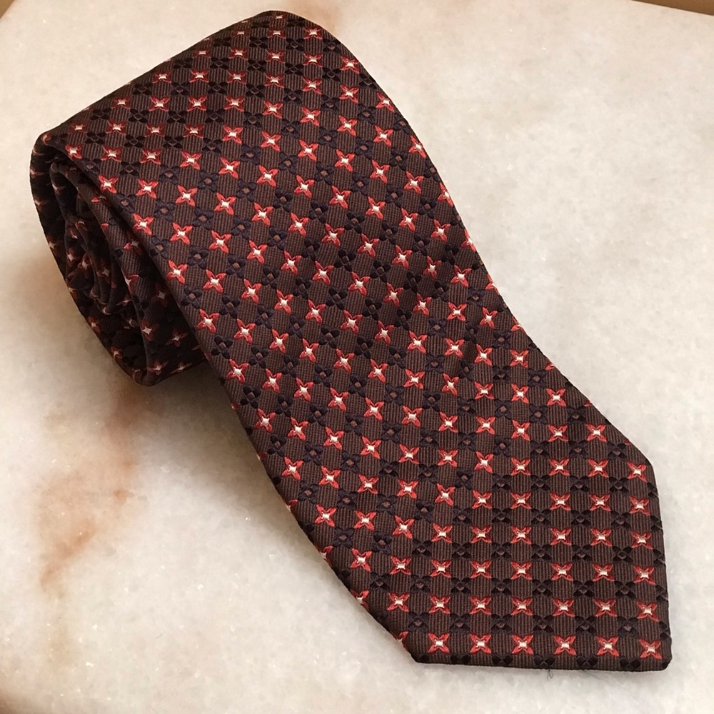Luciano Barbera Brown Italian Made Silk Knit Tie